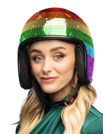 Duhová diskokoule helma pro dospělé 