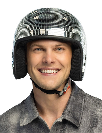 Dospělá helma s disco zrcadlovkou