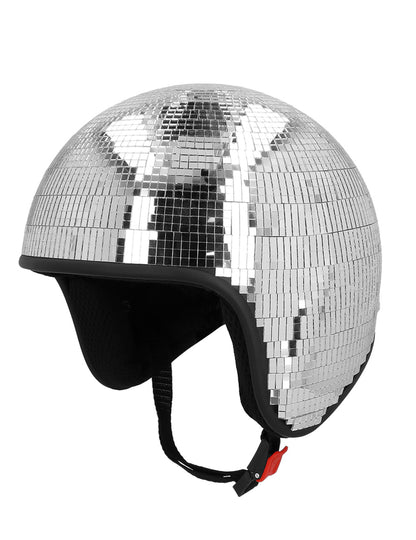 Dospělá helma s disco zrcadlovkou