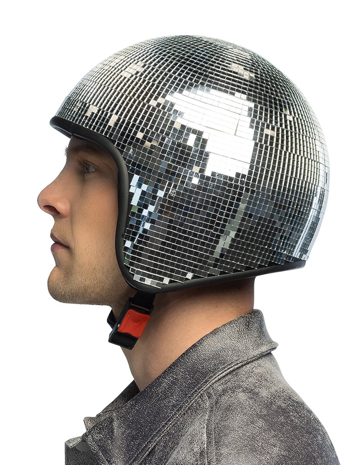 Dospělá helma s disco zrcadlovkou