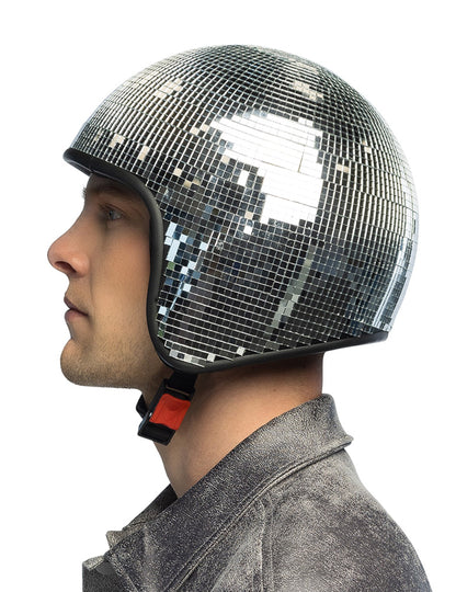 Dospělá helma s disco zrcadlovkou