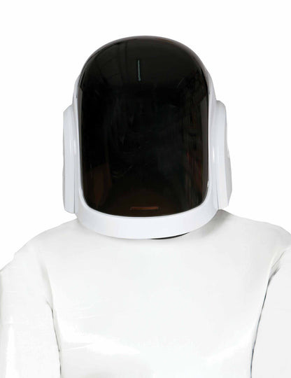 Casque DJ pour adulte blanc avec visière noire