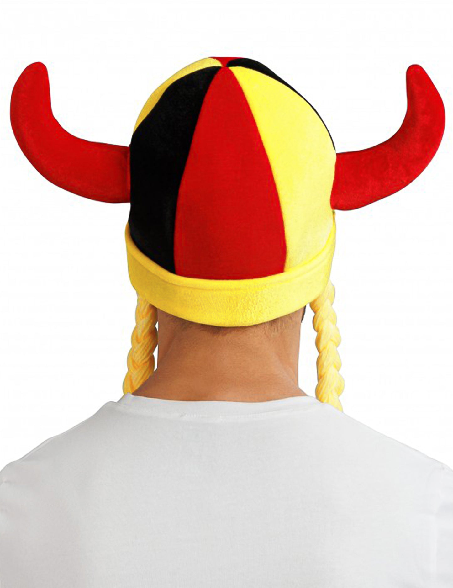 Stoffhelm mit Hörnern und Zöpfen, Deutschland-Fanartikel