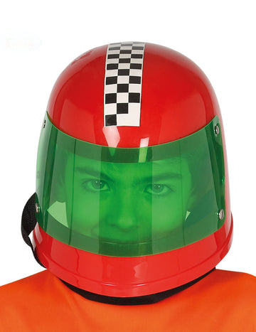Červená dětská pilotní helma Formule 1