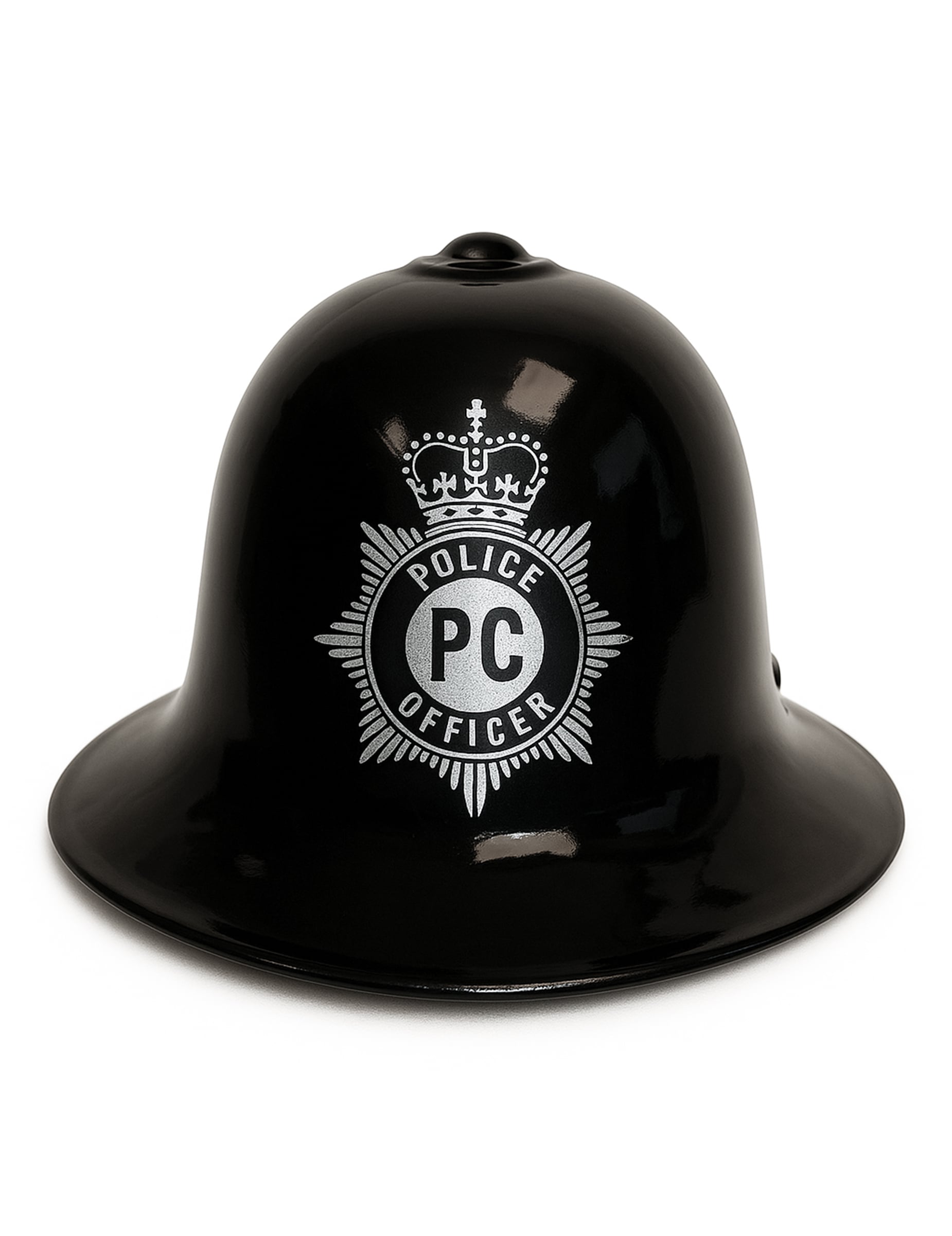 Vue de face du casque policier anglais