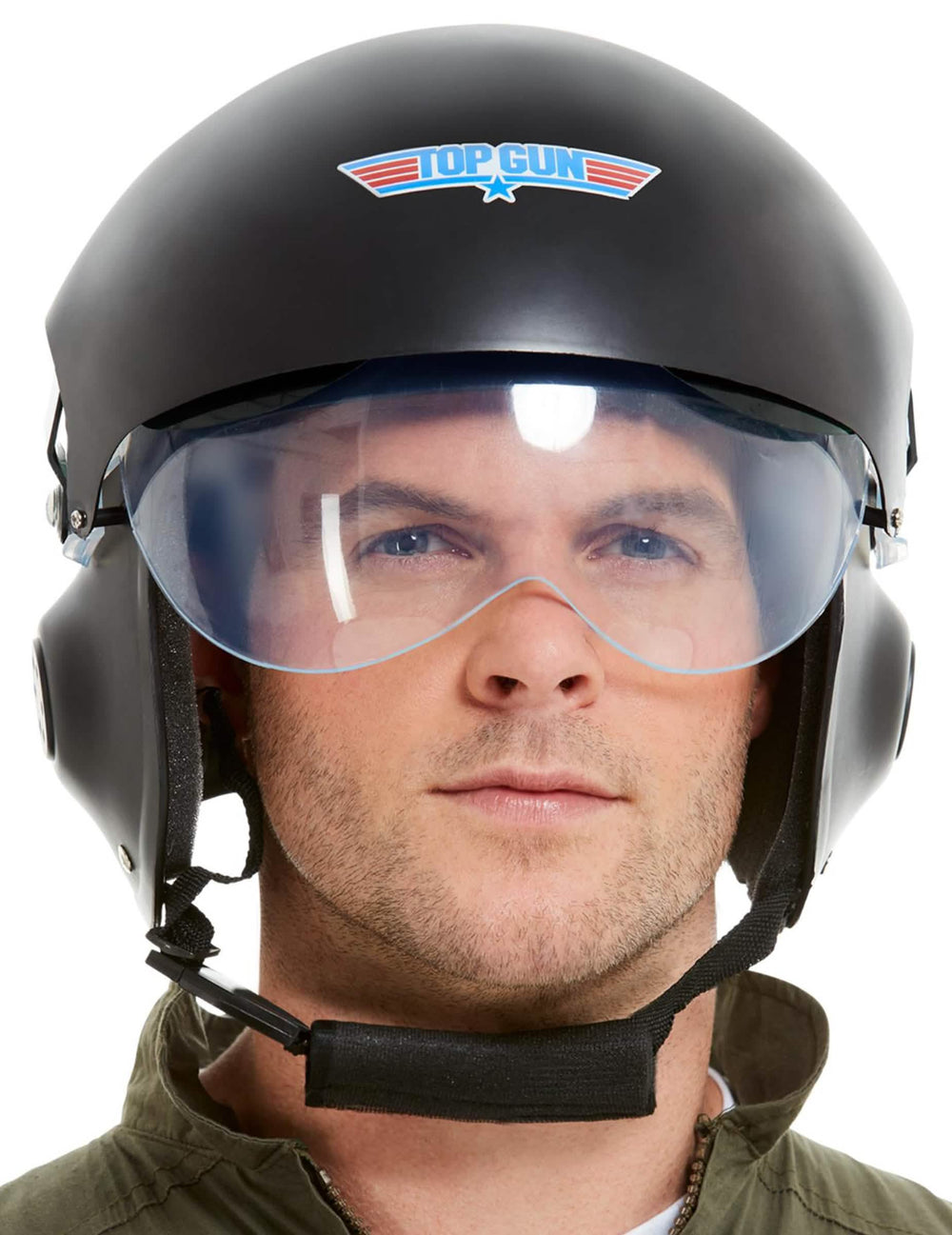 Deluxe Top Gun™ helma pro dospělý černá s hledím
