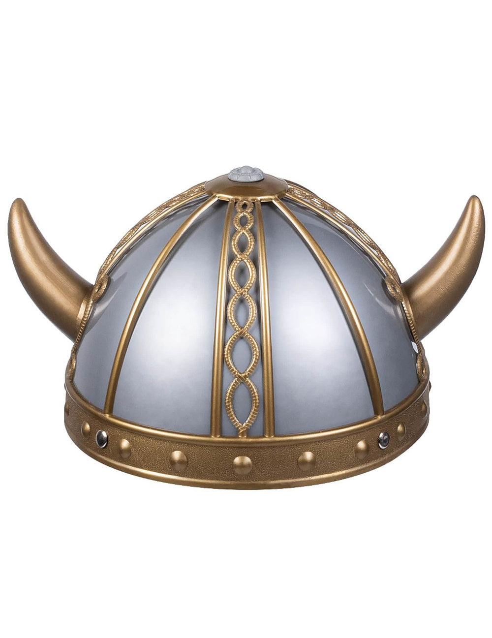 Pohled zepředu na vikingskou helmu pro dítě