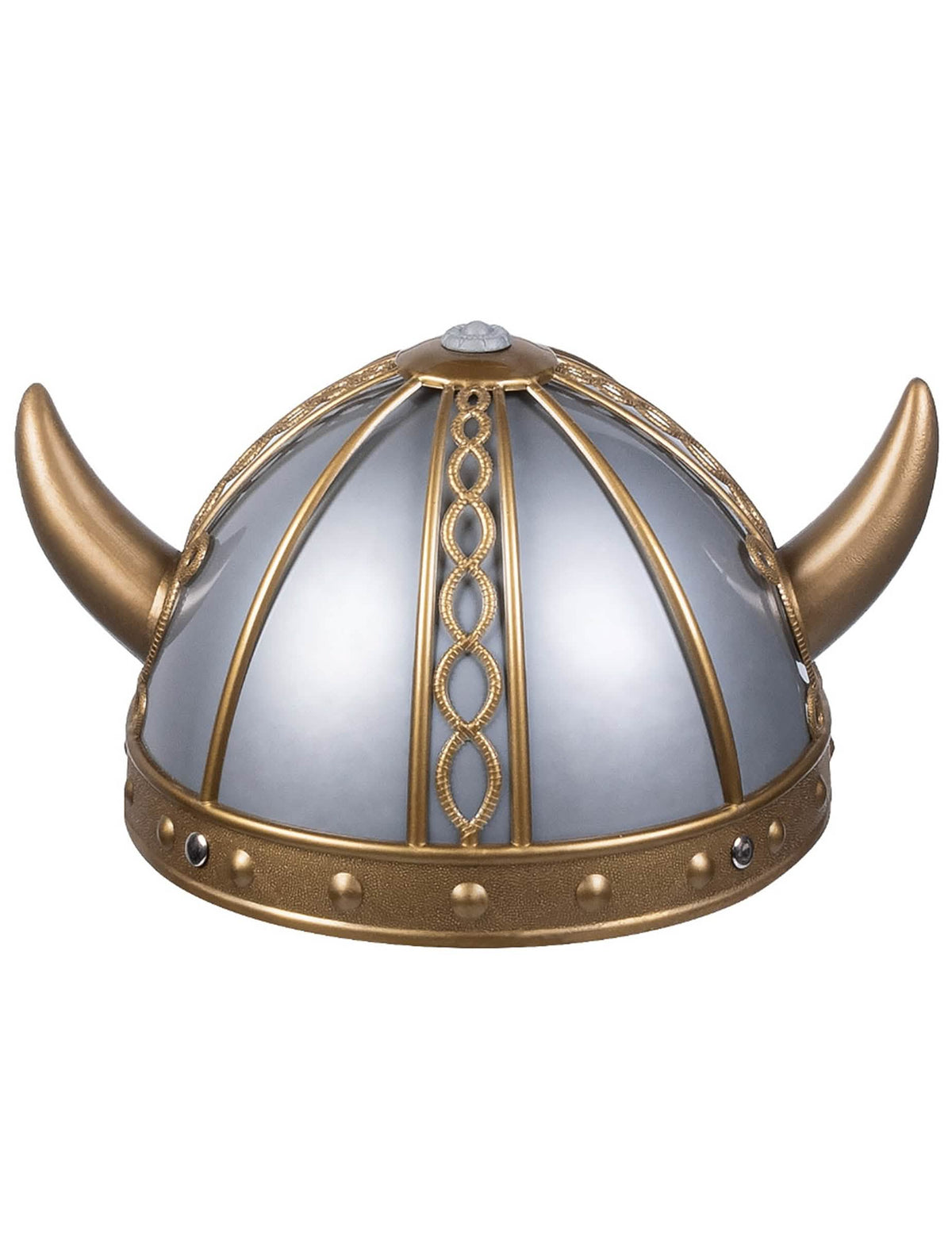 Pohled zepředu na vikingskou helmu pro dítě