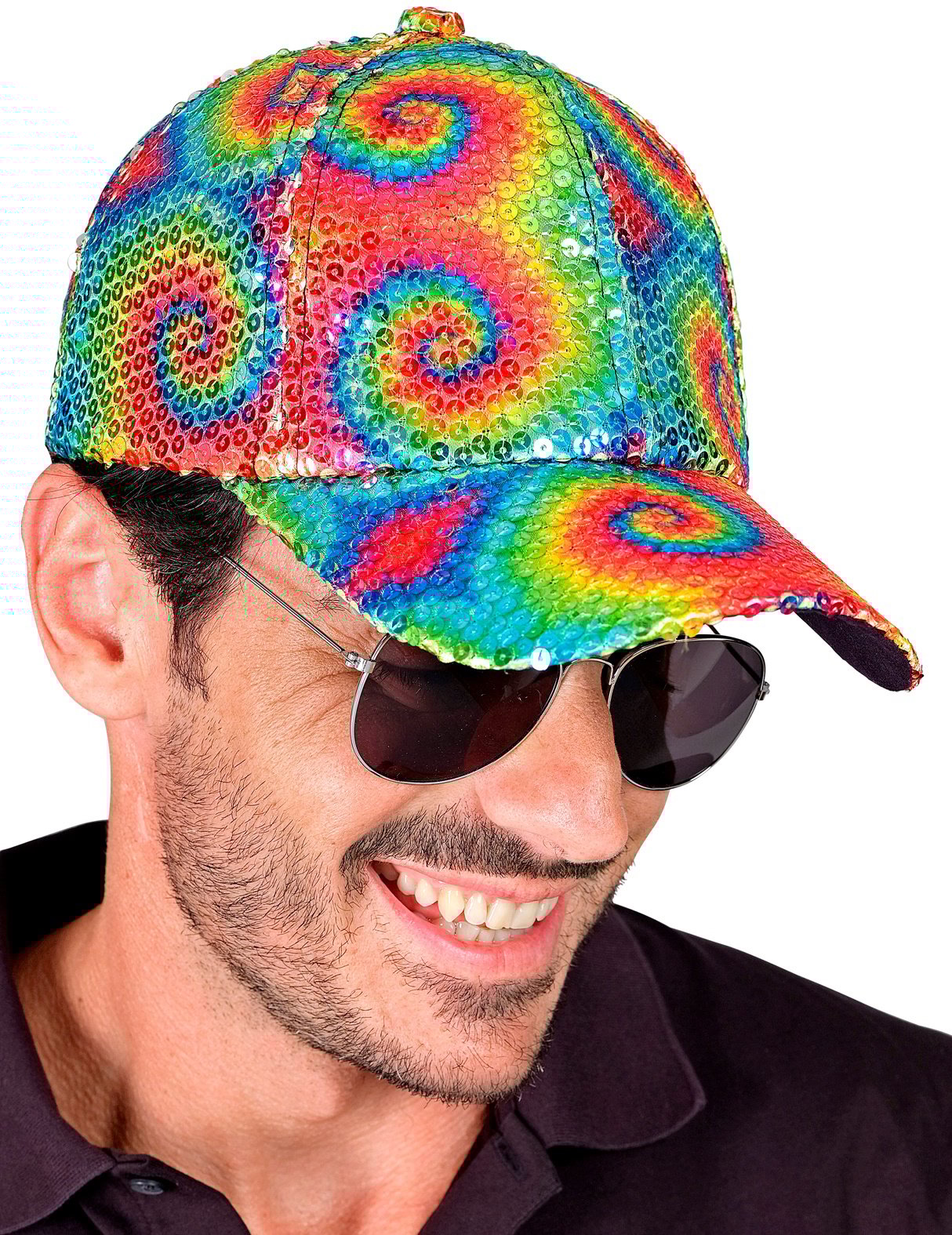 Flitrovaná čepice pro dospělé s batikovaným vzorem