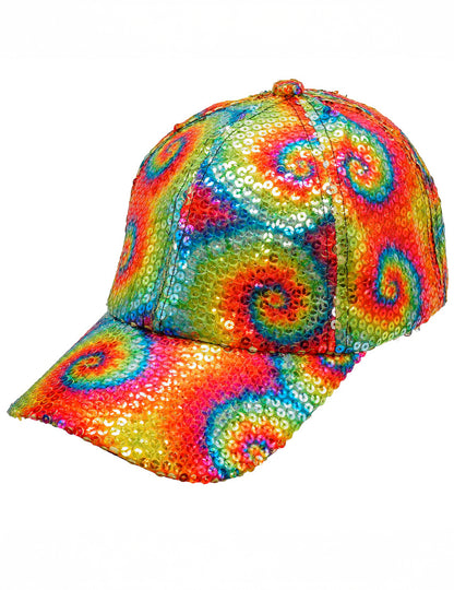 Flitrovaná čepice pro dospělé s batikovaným vzorem