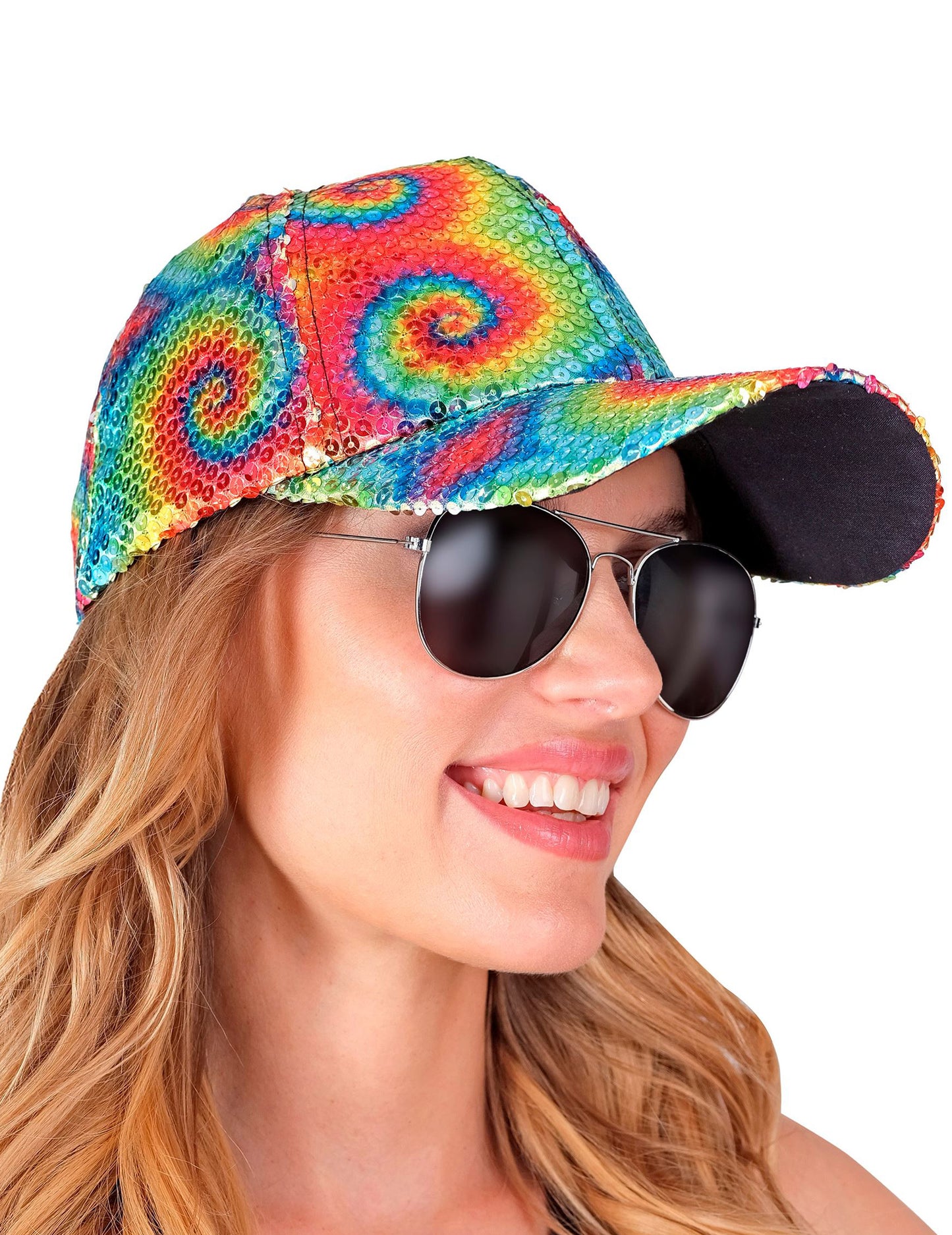 Flitrovaná čepice pro dospělé s batikovaným vzorem