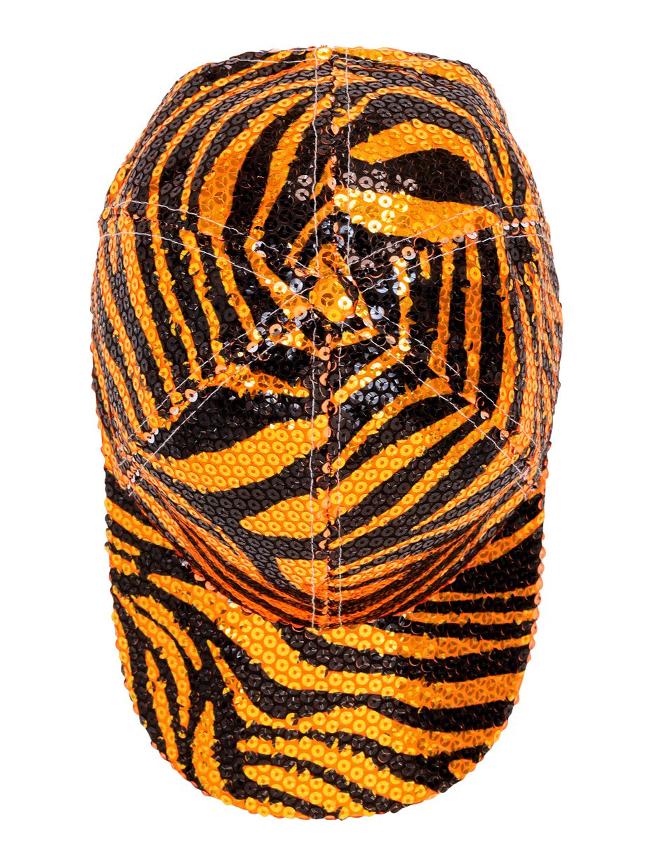 Čepice s flitry pro dospělé tygří