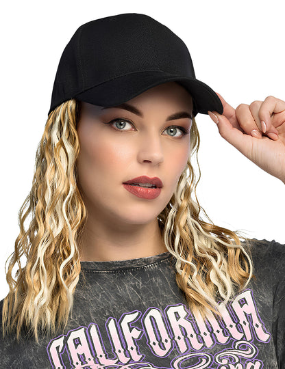 Čepice s blond parukou