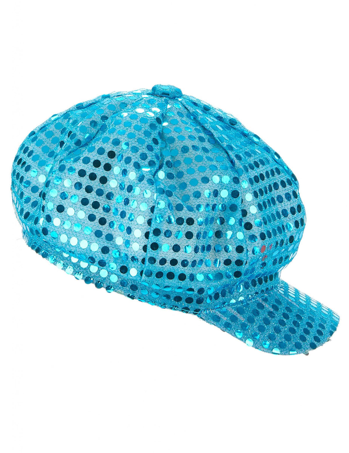 Turquoise disco čepice s flitry pro dospělý