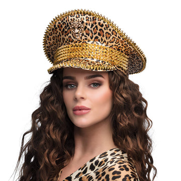 Čepice pro dospělé s leopardím vzorem