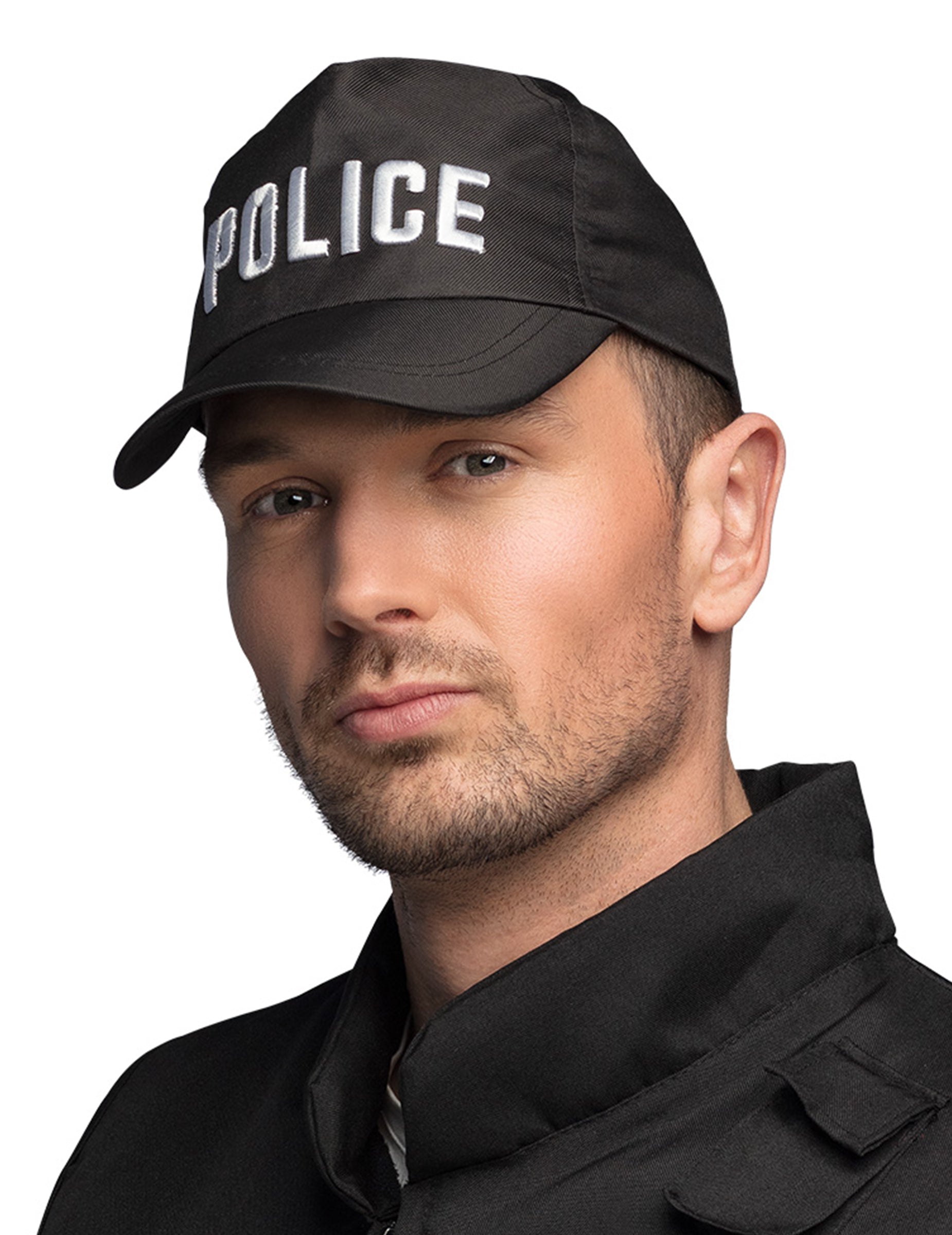 Černá policejní čepice pro dospělé