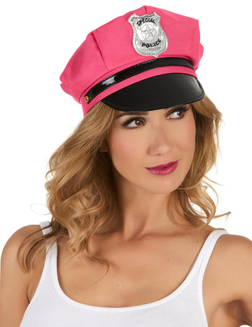 Dámská růžová policejní čepice