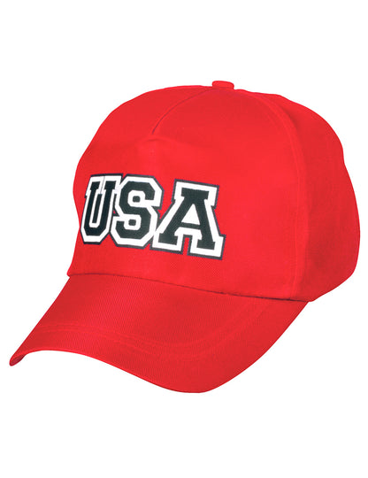 Adult Red USA Cap