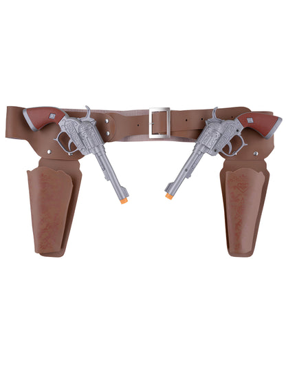 Kovbojský opasek s pouzdrem a 2 pistolemi