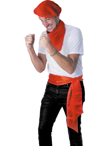 Červený saténový pásek pro dospělé Feria