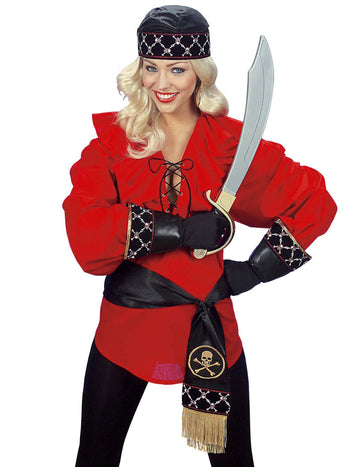 Saténový pirátský pásek pro dospělé