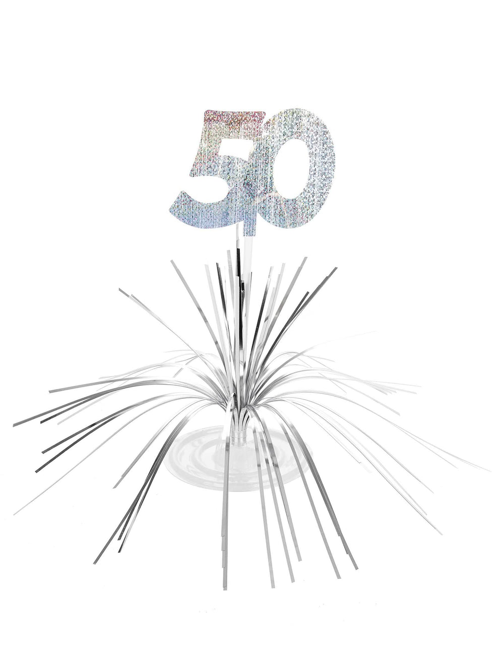 Středový dekorace 50 let pro stříbrná narozeniny třpytivá