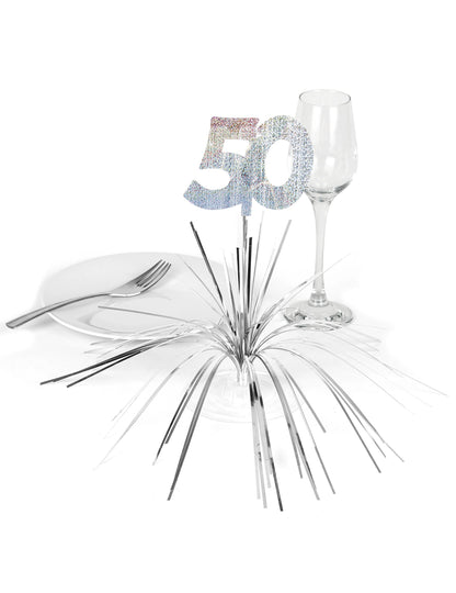 Mise en situation sur une table du centre de table 50 ans