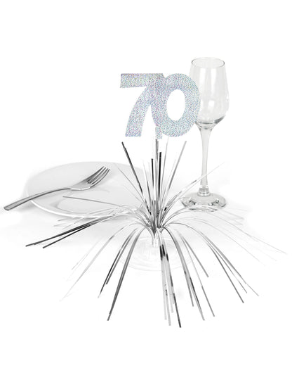 Mise en situation sur une table du centre de table 70 ans