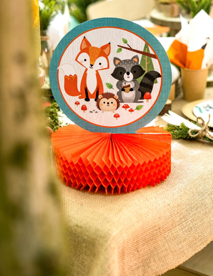 Lesní zvířátka voštinový papír středový díl 23 x 30,5 cm k narozeninám
