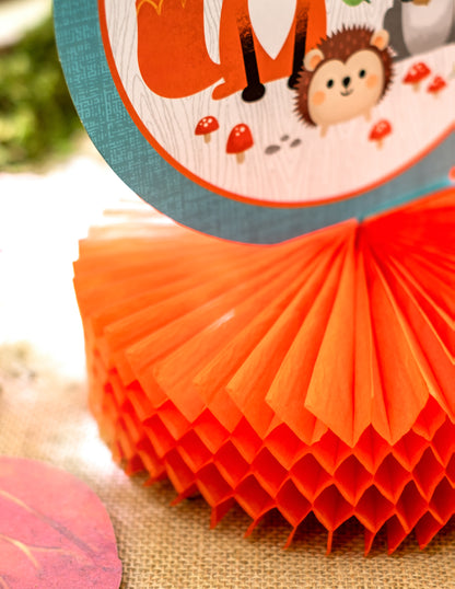 Lesní zvířátka voštinový papír středový díl 23 x 30,5 cm k narozeninám