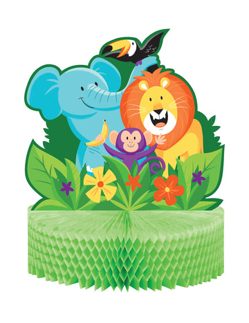 Voštinový papírový střed z džungle safari 28 x 23 cm k narozeninám