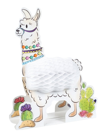 Papírová dekorace s bílou lamou 28 cm