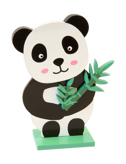 Dřevěný středový díl panda 13,5 x 10 cm
