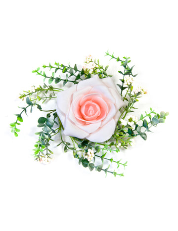 Růžové a růžové listí, středový prvek 18 cm