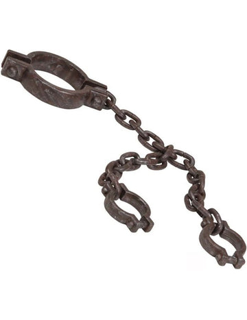 Fussfessel Gefangenen-Kette Kostümzubehör grau