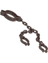 Chaîne de prisonnier pour cou et poignets pour adulte marron effet rouillé