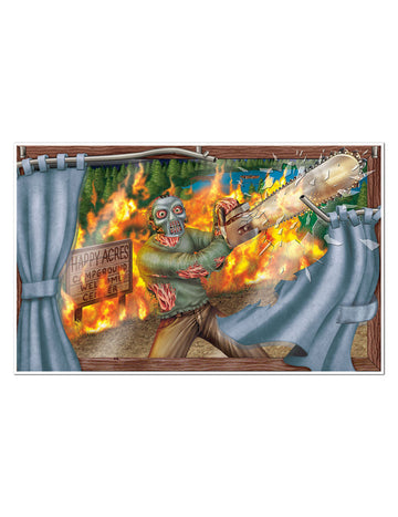 Nástěnná dekorace Texaský masakr motorovou pilou 96x156 cm Halloween