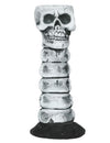 Chandelier tête de mort pour décoration Halloween blanc et gris aspect os