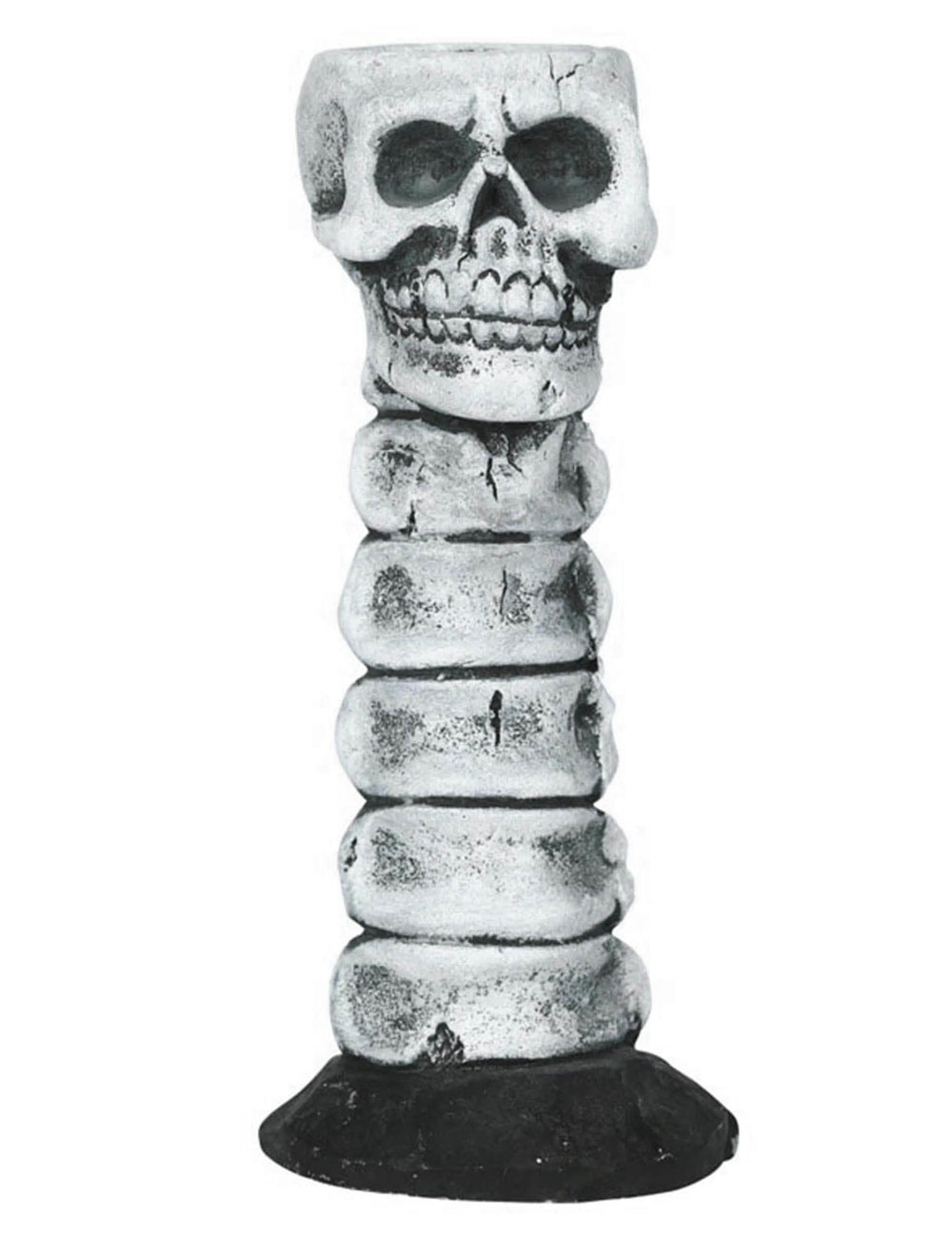 lustr ve tvaru lebky pro dekoraci na halloween, bílá a šedá, vzhled kosti