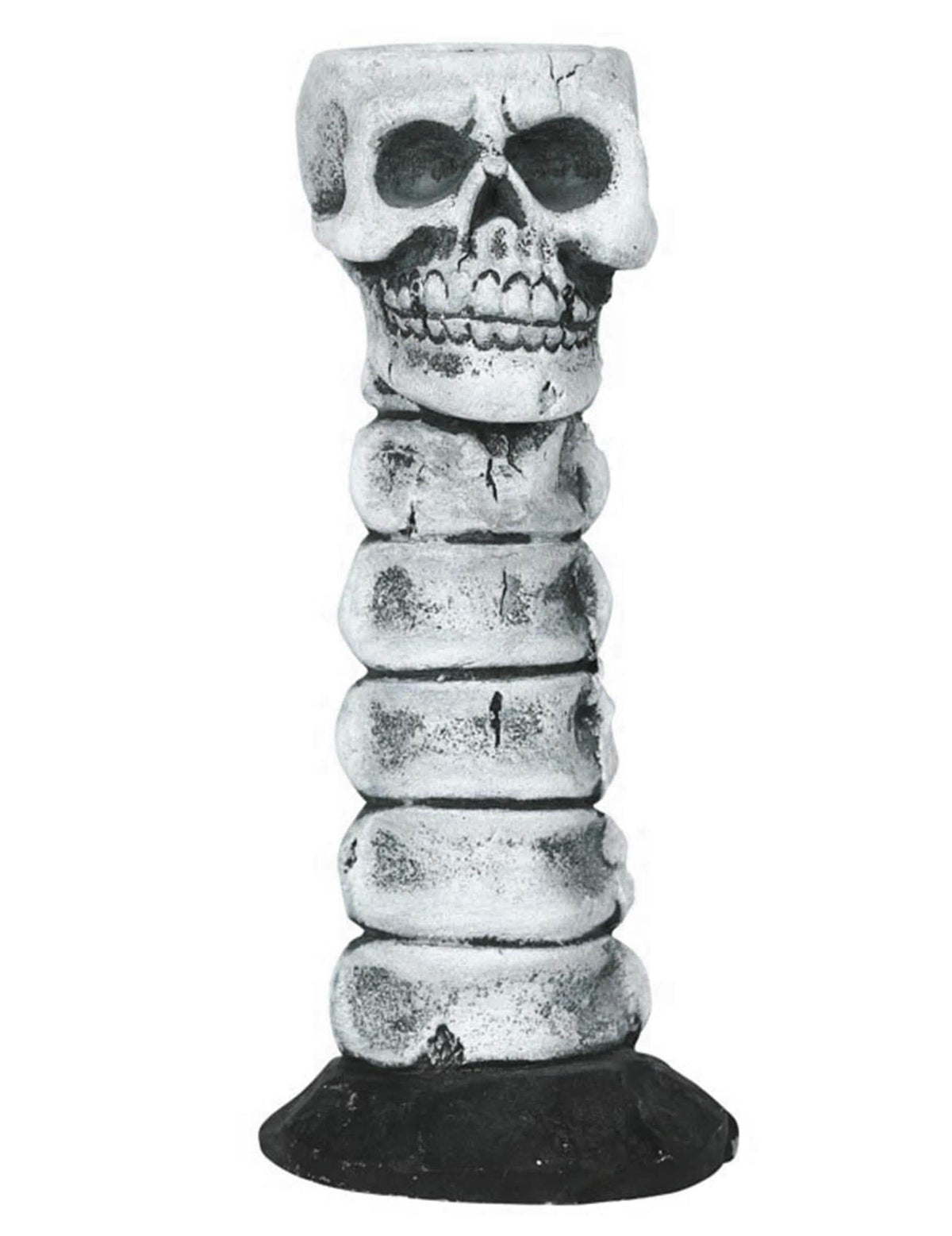 lustr ve tvaru lebky pro dekoraci na halloween, bílá a šedá, vzhled kosti
