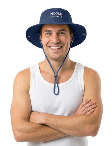 Modrý klobouk s provázkem Picole Nationale 