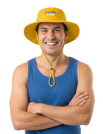 Žlutý klobouk s provázkem Pastis Club pro dospělé 