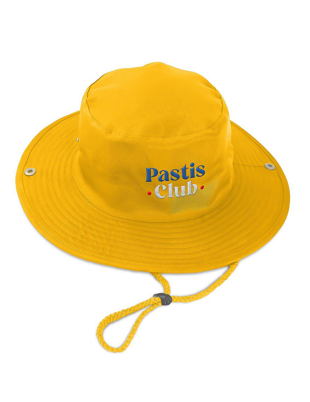 Vue de face du chapeau à cordon Pastis Club