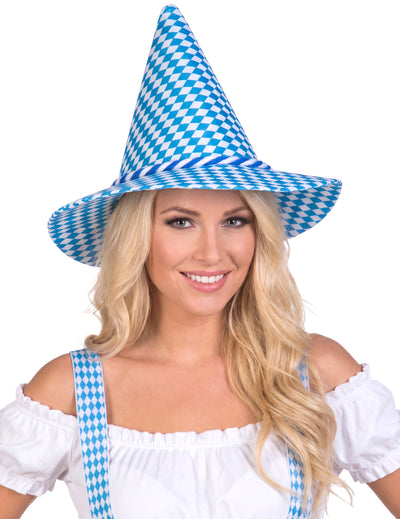 Modrobílý bavorský klobouk pro dospělé