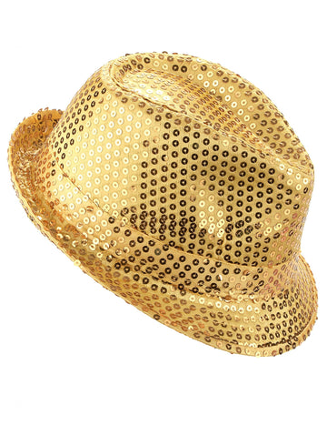Borsalino klobouk pro dospělé se zlatými flitry
