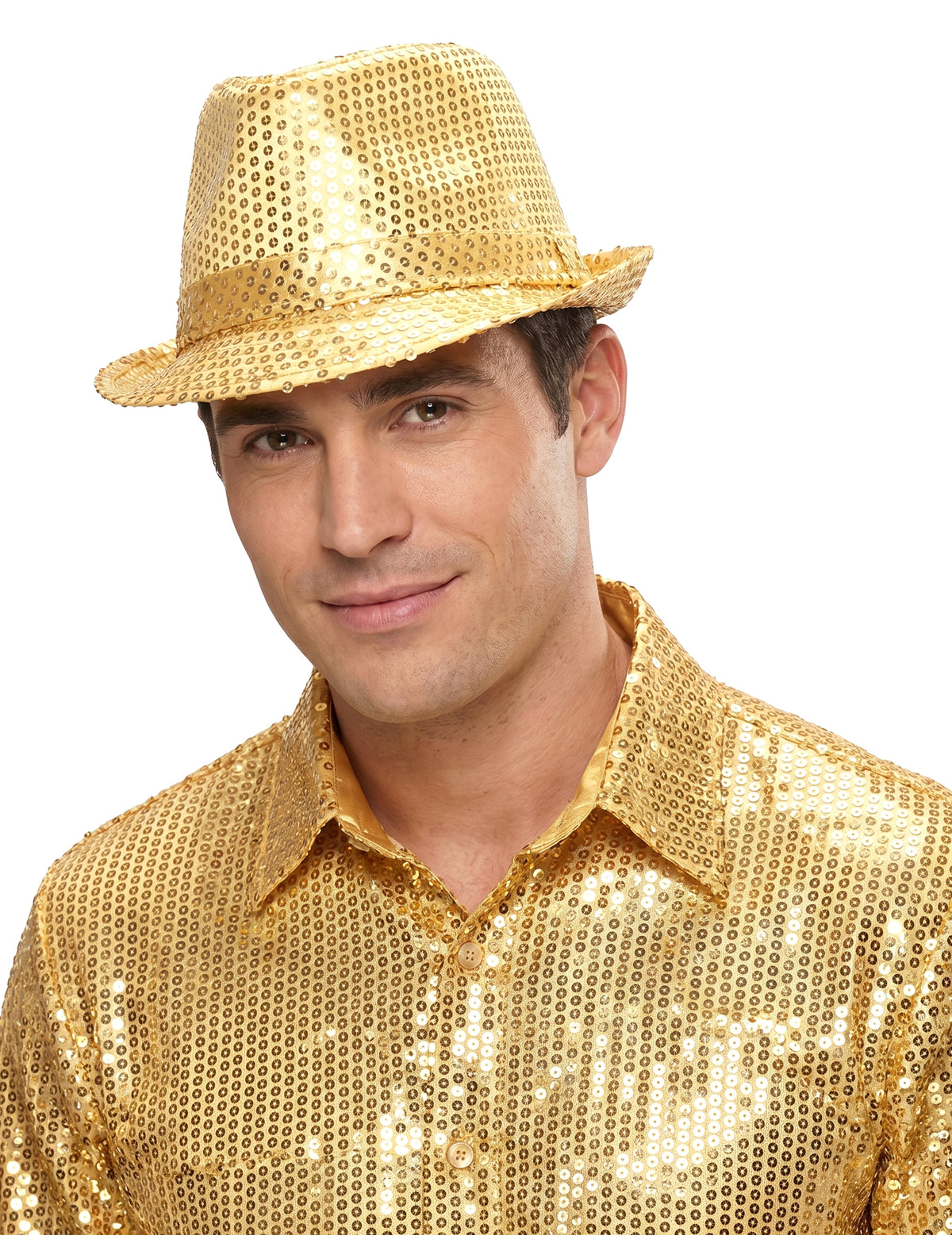 Borsalino klobouk pro dospělé se zlatými flitry