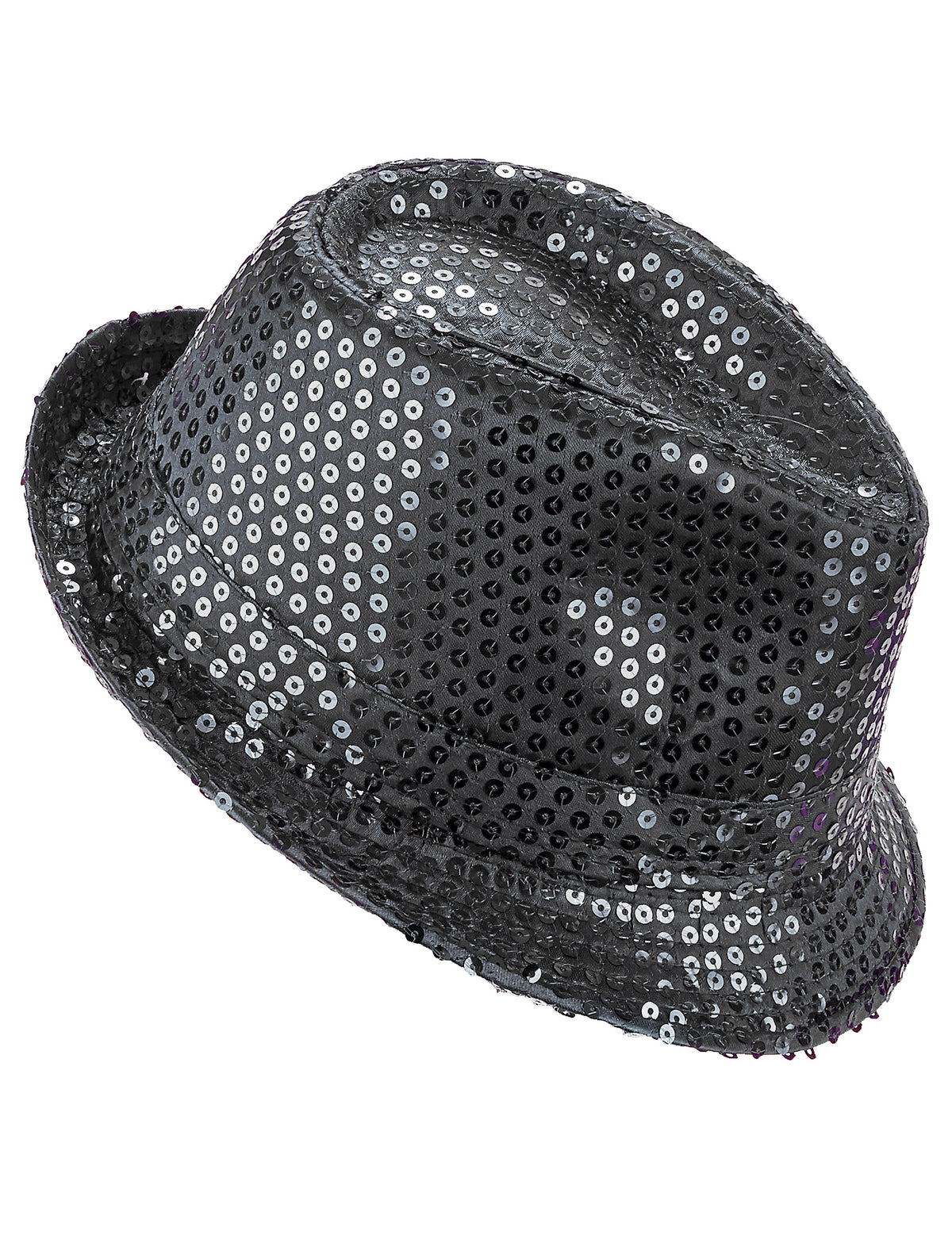 Černý flitrovaný klobouk Borsalino pro dospělé
