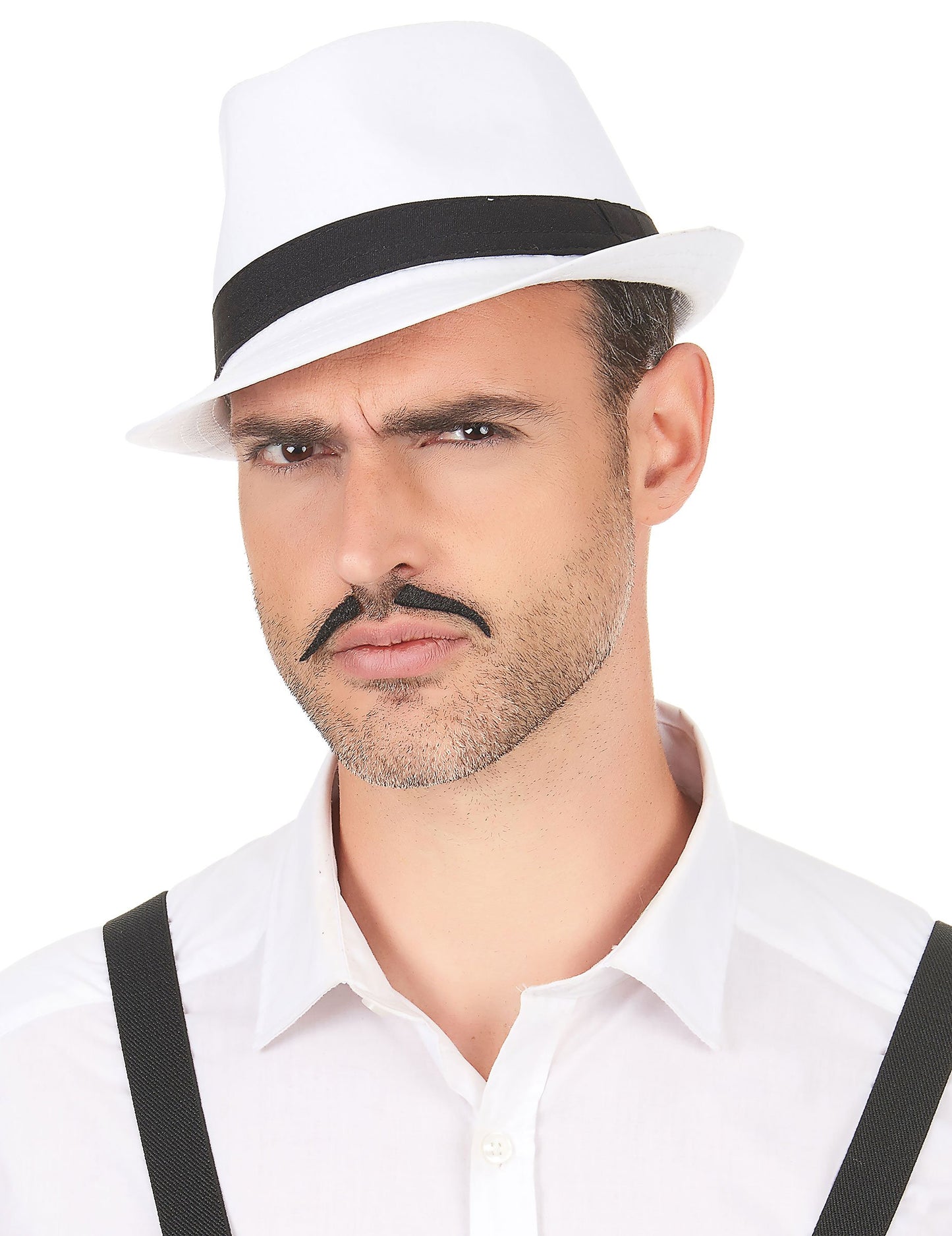 Borsalino White Hat Black Adult