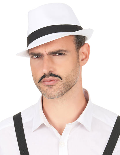 Borsalino White Hat Black Adult