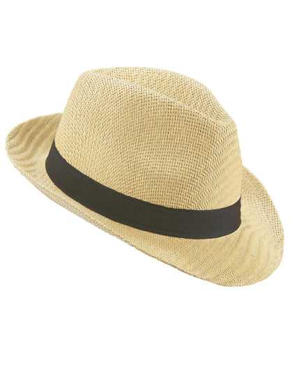 Vue de profil du chapeau borsalino pour adulte